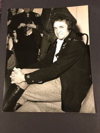 Johnny Cash Country Western Musician 8 X 10 Vintage Alan Band Photo