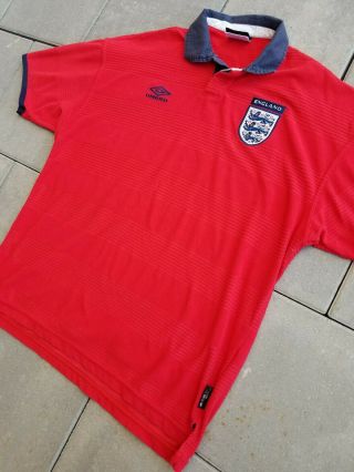 Umbro Vintage England National Team Soccer Jersey Size Xl Men 