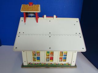 Vintage Fisher Price Little People School House 100 Complete,  BUS Play Family 3