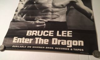 Vintage Bruce Lee Enter The Dragon Movie Poster 1973 2