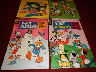 4 Vintage Comic Books Walt Disney 
