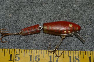 Vintage Early L&s Bass - Master Fishing Lure,  Tuff Very Rare Pattern