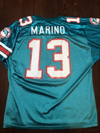 WILSON Vintage Miami Dolphins Dan Marino NFL Jersey Mens Size XL Adult USA EUC 2