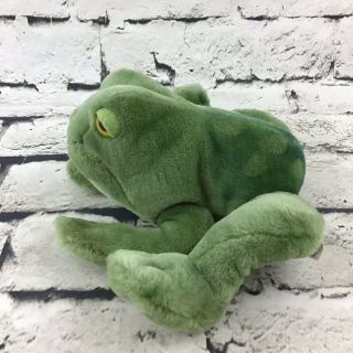 Vintage Dakin Frog Plush Green Spotted Toad Stuffed Animal Soft Toy 3