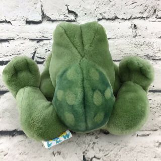 Vintage Dakin Frog Plush Green Spotted Toad Stuffed Animal Soft Toy 4