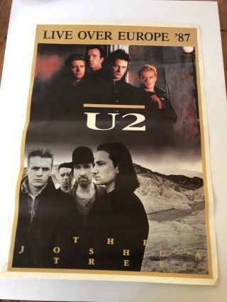 U2 Vintage Joshua Tree Poster 1987 Tour By Anton Corbijn