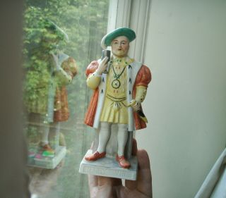 Old Vintage Antique Porcelain Bisque Figure King Henry Viii Eighth C.  1920 Man