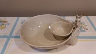 Vintage Fitz and Floyd Kangaroo Chip and Dip Serving Dish (Adorable) 2