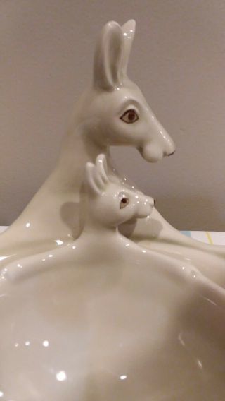Vintage Fitz and Floyd Kangaroo Chip and Dip Serving Dish (Adorable) 7