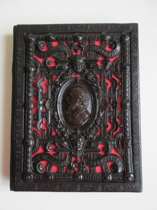 1851 Shakespeare Sentiments Fine Leather Binding Papier Mache Illuminated Pages