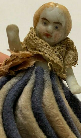 Antique Bisque Doll Tiny Small Jointed Germany Victorian Miniature Mini Tiniest