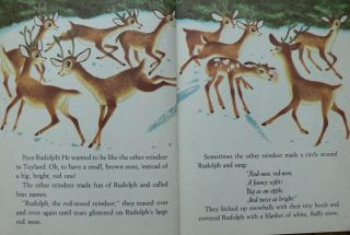2 Vintage Little Golden Books THE NIGHT BEFORE CHRISTMAS,  RUDOLPH THE RED - NOSED 5
