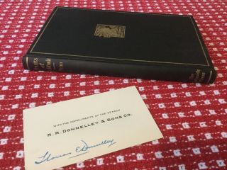 Fruits Of Solitude,  1906 Lakeside Press,  William Penn,  With Signed Printer Card 2