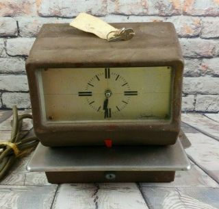 Vintage Simplex Time Clock Model Jcp1r3 For Repair