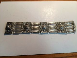 Vintage Sterling Silver Mexico Bracelet Taxco 7 1/2 "