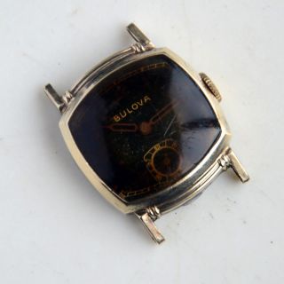 Vintage Bulova 10k Gold Plated Bezel17 Jewels Wind Up Watch