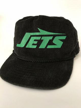 Vintage Nfl York Jets Corduroy Hat Cap Football Snapback Baseball Cap