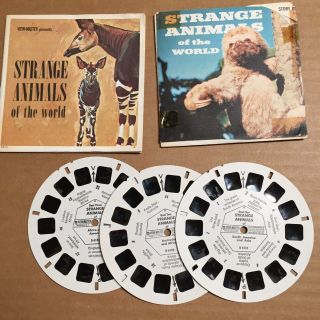 Vintage View - Master 3 - Reel Set Strange Animals World Complete Booklet Euc A69
