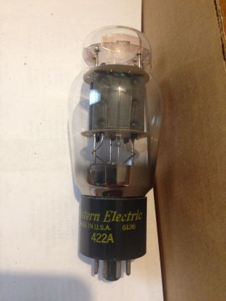 Western Electric 422A Vacuum Tube rectifier date code 6126 3