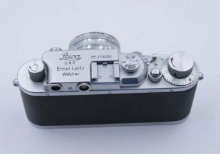 Leica IIIA 35mm Rangefinder Camera W/ Cases And Summitar 5cm Lens 3