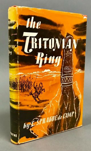 1st Edition W/ Dj L.  Sprague De Camp The Tritonian Ring Twayne Pub.  1953