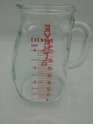 Evenflo baby milk formula glass measuring pitcher 1 qt.  4 cup 32 oz Vintage 2 7
