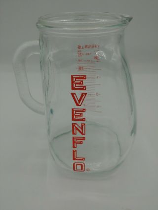 Evenflo baby milk formula glass measuring pitcher 1 qt.  4 cup 32 oz Vintage 2 8