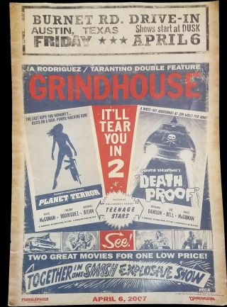 Grindhouse Vintage Drive - In Promo Poster Quentin Tarantino Death Proof