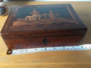 Antique / Vintage Wood Inlay Marquetry Box 5