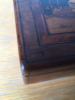 Antique / Vintage Wood Inlay Marquetry Box 6