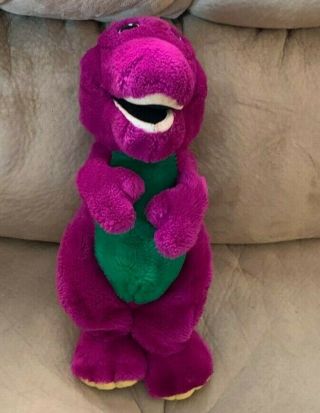Barney 15 " Purple Plush Dinosaur Vintage 1992 Barney & Friends Stuffed Animal