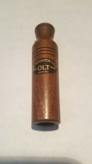 Vintage Ps Olt Co.  33 Predator Call Walnut Wood 4 1/2”