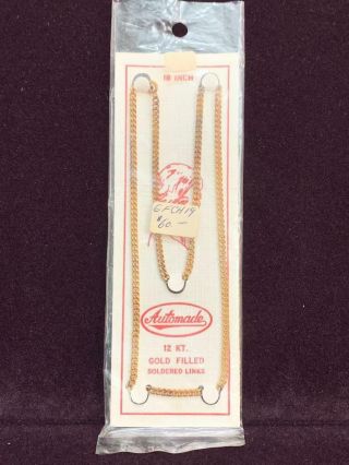 Vintage Automade 12kt Gold Filled Soldered Link Chain 18 " Long 15