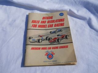 Vintage Slot Car 1/24 1/32 Official Rules And Regulations Book 1966 Cox Revell