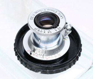 Leica Leitz Elmar Red Scale 5cm 50mm F/3.  5 Collapsible Ltm M39 Screwmount Lens