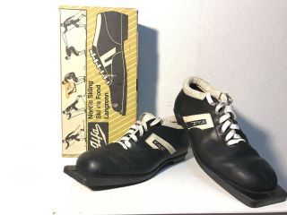 Alfa Nordic Skiiing Boots Vintage 1970s Size 40 8 Cross Country Race Ski Shoes
