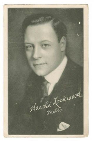 Silent Movie Actor Harold Lockwood Vintage Photo Postcard
