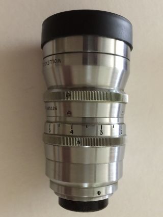 Wollensak 2.  04 " 51.  8mm F/1.  5 Television Raptar Cine Lens & Filter Hood & Caps