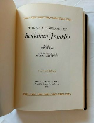 The Autobiography of Benjamin Franklin Franklin Library 100 Greatest Books 5