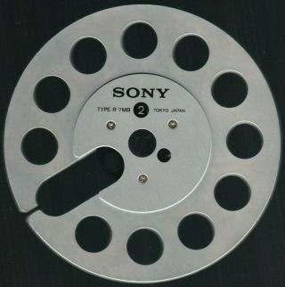 Vintage Sony Empty Metal Take Up Reel 7 inch Model R - 7MB Made in Japan 2