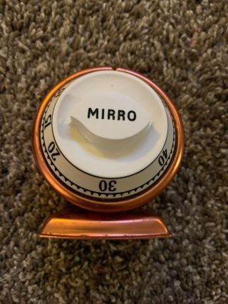 Vintage Mirro Kitchen Timer Copper Colored Aluminum Bell - Rings