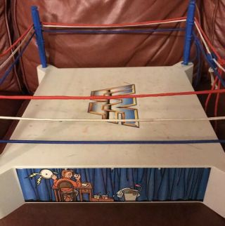 WWF LJN Ring Wrestling Superstars Sling Em Fling Em Wrestling Ring Vintage Toys 3