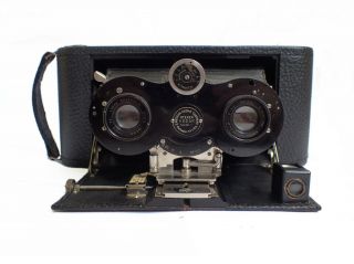 Kodak Stereo Model 1 Antique Rollfilm Camera With Good Exterior Leather