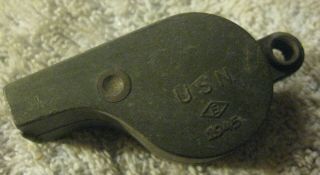 Vintage Us Ww2 World War Ii Us Navy Issue Whistle Green Vintage Labeled 1945