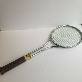 Wilson T2000 Vintage Steel Tennis Racquet,  M 4 5/8 Grip.  No Cover