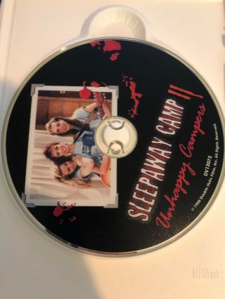 Sleepaway Camp II: Unhappy Campers DVD HORROR movie oop classic vintage cult 2 3