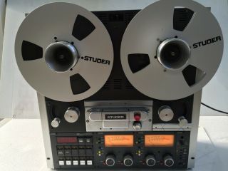 Portable Studer A810 Recorder 4 Speed,  Monitor Oak Side Panels Fully Re Capped