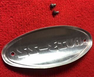 Vintage Schwinn Bicycle Collegiate Front Frame Replacement Emblem With 2 Screws 8