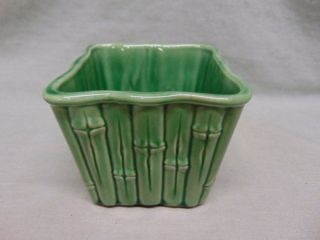 Vintage Shawnee Pottery 404 Green Bamboo Planter