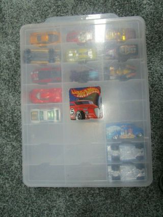 Vintage 48 Car Capacity Clear Plastic Case For Hot Wheels And Others